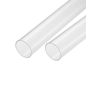 Unique Bargains Lamp Lantern Water Cooling System Acrylic Round Pipes Clear 2 Pcs 14" - 1 of 4