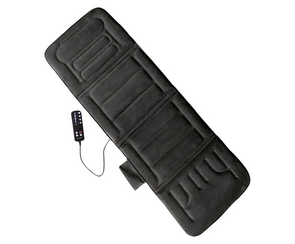 Comfort Products 10-Motor Massage Mat with Heat - Charcoal