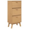 vidaXL Shoe Cabinet OLDEN Brown 21.7 in.x13.8 in.x47.2 in. Solid Wood Pine - 2 of 4
