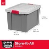 IRIS USA Lockable Storage Totes with Lids, Heavy-Duty Durable Stackable Containers, Large Garage Organizing Bins Moving Tubs, Gray - 4 of 4