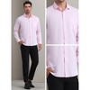 INSPIRE CHIC Men's Solid Long Sleeve Regular Fit Formal Business Button Down Dress Shirts - 4 of 4