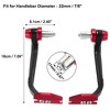 Unique Bargains Universal Brake Clutch Lever Handguards Protector 7/8" Red 1 Pair - 3 of 4