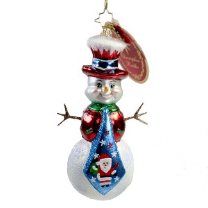 Christopher Radko 6.0 Inch Santa's Tied Up Right Now Ornament Snowman Twig Tree Ornaments - 1 of 3