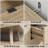 Coffee Bar Cabinet with 3 Drawers and 2 Doors, Sideboard Buffet Cabinet with Storage, Adjustable Shelf, Natural Wood Console, for Dinning Room - 4 of 4