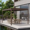 Mondawe 10X13FT Outdoor Louvered Aluminum Pergola with Adjustable Roof and Efficient Drainage System for Patio, Deck, Garden - 2 of 4