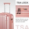 Karl Home 2 Piece Luggage Set, 20  inch CarryOn Expandble Luggage Hardside Lightweight Suitcase, 14  inch Mini Cosmetic Cases Pink - 3 of 4