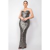 Slickblue Shimmering Sequin Tube Dress with V-Bar and Crisscross Back - Formal Bodycon Style, 3 Color Options, Sizes S-L - 4 of 4