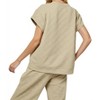 Women's Flower Textured Lounge Top - SEE AND BE SEEN - 3 of 4