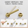 Attop Gold Toilet Paper Holder - Brushed Gold Toilet Paper Holder Wall Mount - Modern Toilet Paper Roll Holder - Gold Bathroom Toilet Paper Holder - 3 of 4