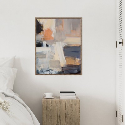 23"x28" Beale Street Abstract I Canvas Wall Art with Bronze Frame