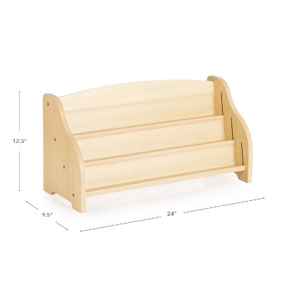 Natural Maple Tabletop Book Display with Acrylic Dividers