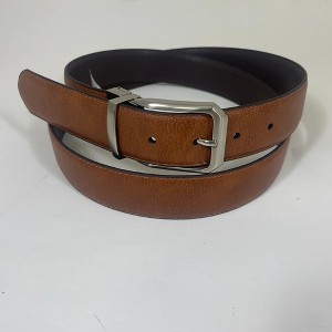Men's Arnold Palmer Reversible Leather Belt Brown and Cognac One Size - 1 of 2
