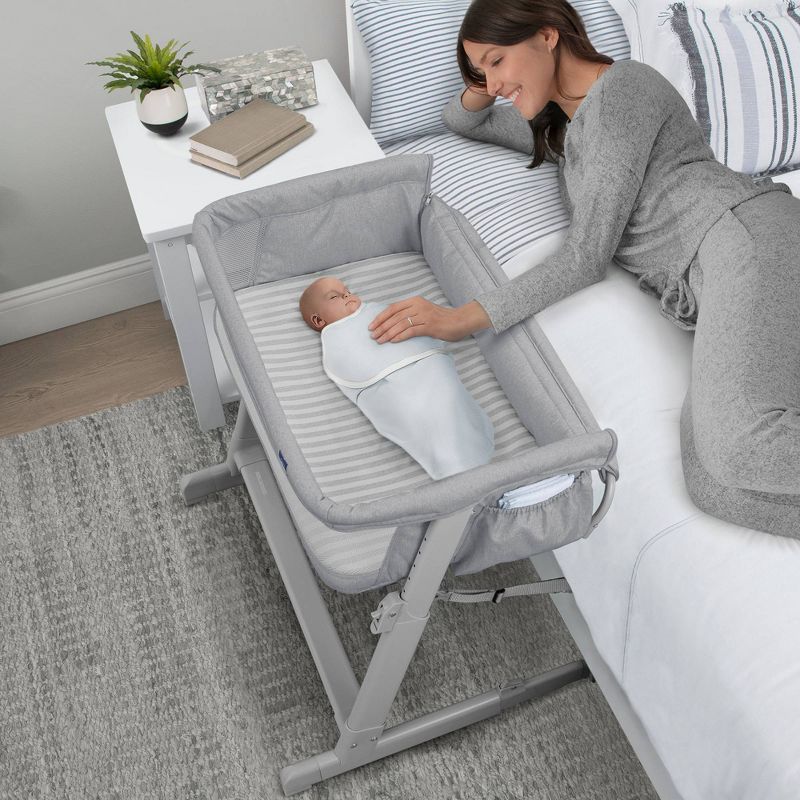 BabyGap by Delta Children Whisper Bedside Bassinet Sleeper with Breathable Mesh and Adjustable Heights - Made with Sustainable Materials, 2 of 10