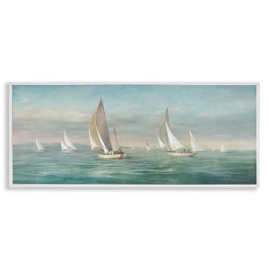 Stupell Industries Sailboat Fleet Ocean Waves, 24" x 10" - 1 of 4
