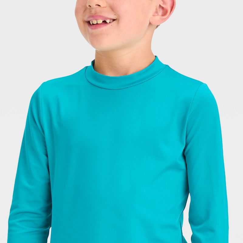 Boys' Solid Rash Guard Top - Cat & Jack™ Turquoise Green, 3 of 5