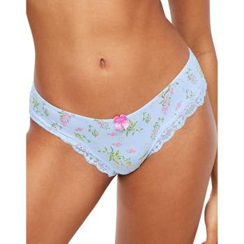 Pact Lace-Waist Thong 6-Pack (Moody Blooms) Women's Underwear