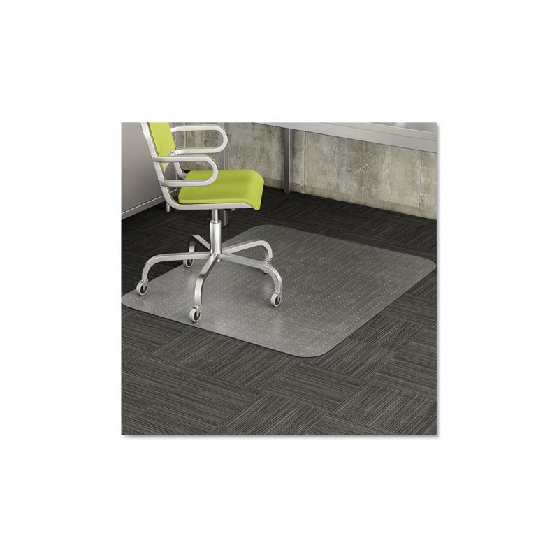 deflecto EconoMat Occasional Use Chair Mat for Low Pile Carpet, 45 x 53, Rectangular, Clear, 2 of 8