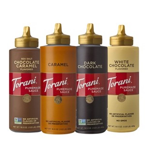 Torani Puremade Sauce Variety Pack, 4 Flavors, 16.5 Ounce Bottles - 1 of 1
