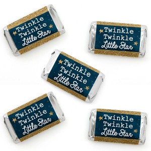 Big Dot of Happiness Twinkle Twinkle Little Star - Mini Candy Bar Wrapper Stickers - Baby Shower or Birthday Party Small Favors - 40 Count - 1 of 4