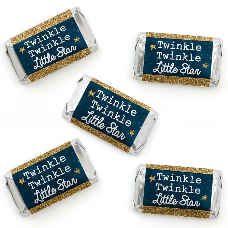 Big Dot of Happiness Twinkle Twinkle Little Star - Mini Candy Bar Wrapper Stickers - Baby Shower or Birthday Party Small Favors - 40 Count, 1 of 7