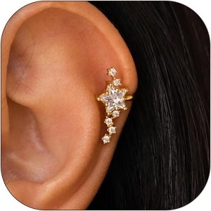 Ear Cuffs Non Piercing Ear Cuff Earrings for Women Trendy Clip on Cartilage Earring Stacks Non Pierced - 1 of 4