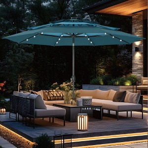 Captiva Designs 10ft Vented Patio Umbrella with 8 Sturdy Ribs for Garden, Poolside & Lawn - 1 of 4