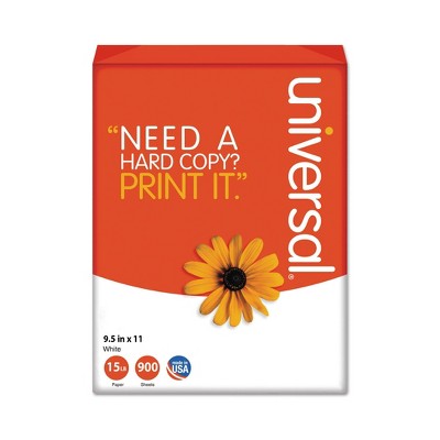 Universal 4-Part Carbonless Paper, 15lb, 9.5 x 11", Perforated, 900pgs - White