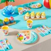 Blue Panda 144 Piece Disposable Summer Party Paper Plates and Dinnerware Set for Summer, Pool Parties, Birthdays (Serves 24) - 2 of 4