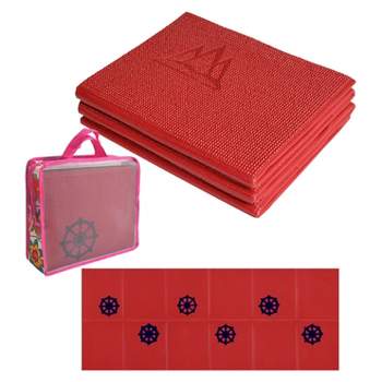 Khataland Folding Kids' Yoga Mat - Cherry Red (6mm)