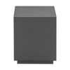 HomeRoots 17" Charcoal Aluminum Square End Table With Shelf - 4 of 4