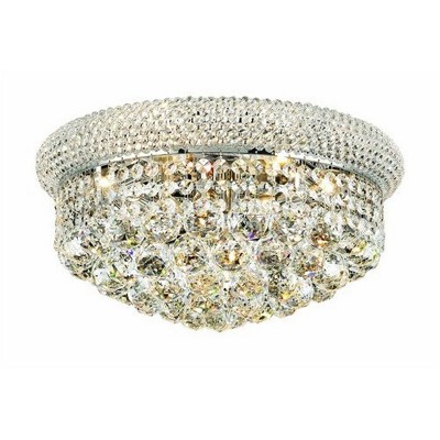 Primo 8-Light Chrome Flush Mount with Clear Crystal