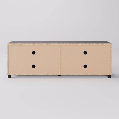 Virlomi Dark Grey 71" TV Stand with Cabinet for TVs up to 85"