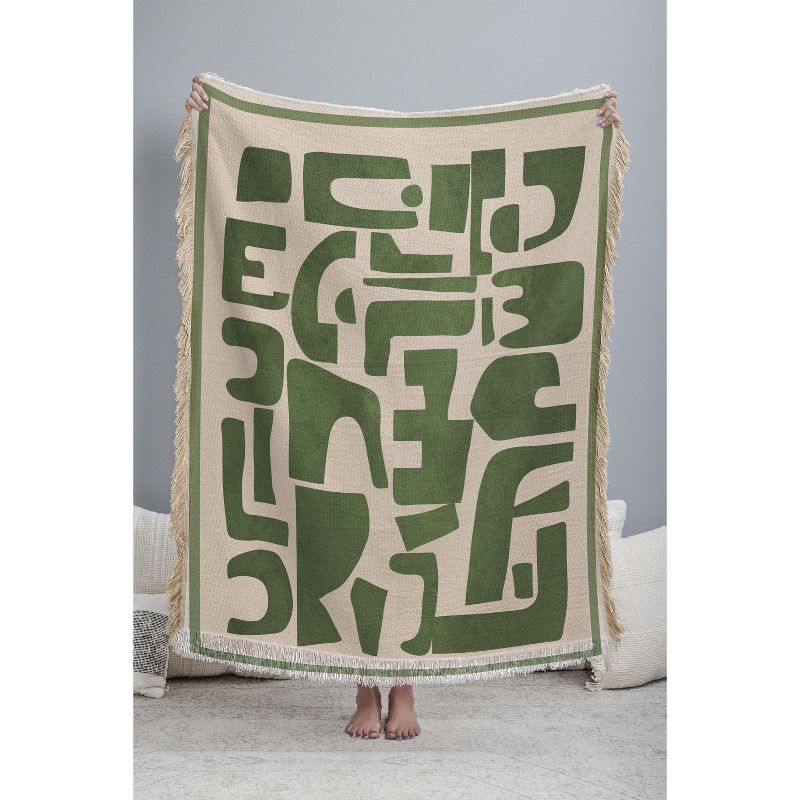Nadja Organic Contemporary Modern 56"x46" Woven Throw Blanket - Deny Designs, 3 of 6