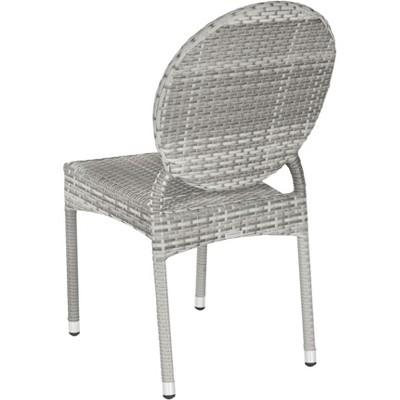 Valdez Gray PE Wicker and Aluminum Armless Side Chair Set