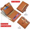 Clotth Womens Wallet - Slim RFID Blocking Bifold Wallet Minimalist PU Leather with Zipper Coin Purse | 10 Card Slots - 4 of 4