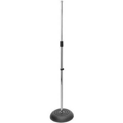 On-Stage Stands Round Base Microphone Stand - Chrome