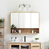 Dewdrop Modern Vanity Light 3-Light Wall Sconce Chrome Finish with Clear Glass for Bathroom Mirror Lighting - 4 of 4