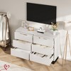 6 Dresser for Bedroom, 47.2" Freestanding Wide Dresser Vertical Drawer Cabinet with Storage, - 4 of 4