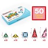 PICASSO-TILES 50PC Nano Magnetic Tiles Travel Toy Construction Building Blocks Playset with Storage Case STEM Montessori Learning Toys for Kids - 3 of 4