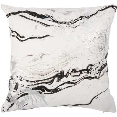 Pipin Pillow - Beige/Black - 18" x 18" - Safavieh