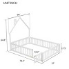 1Pc House Floor Bed , Solid Pine Wood Frame ,Fence Guardrails for Kids' Safety and Fun Bedroom Play Space - Baofuwish - 4 of 4