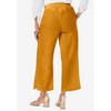 Jessica London Women's Plus Size Wide Leg Linen Crop Pant - 3 of 4