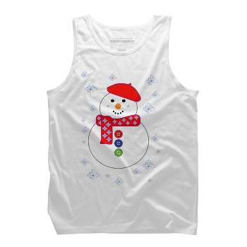 Men's Design By Humans Christmas Snowman By ScarDesign Tank Top