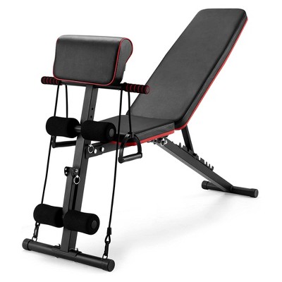 Superfit Adjustable Weight Bench for Full Body Strength Training Incline  Decline Home Gym 