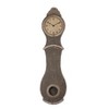 52" Wood Grandfather Style Wall Clock Distressed Gray Finish - Storied Home - 4 of 4