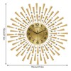 YIYIBYUS Large Wall Clocks for Living Room Decor, Modern Gold Silent Wall Clock, 27.6 Inch Retro Crystal Clocks - 3 of 4