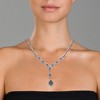 Guili CZ Sterling Silver Black & Rhodium Plated Micro Pave Dofee Teardrop Earrings, an elegant and stylish addition to any jewelry set. - 2 of 4