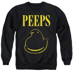 Peeps Easter Black and Yellow Unisex Adult Crewneck Sweatshirt - 1 of 4