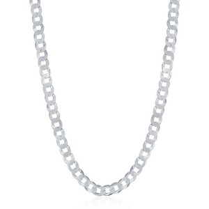 Links of Italy Sterling Silver 3.45mm Cuban Chain - Rhodium Plated - Available Sizes: 16  , 18  , 20  , 24  Inches - 1 of 2