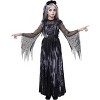 Joyfy Girls Princess Costume Halloween, Elegant Black Dress Halloween Costumes Outfit with Headband for Kids Halloween Ghost Role Play Party - 2 of 4